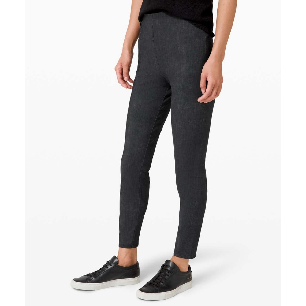Lululemon Here to There High-Rise 7/8 Pant Crosshatch Texture Black Multi sz 4